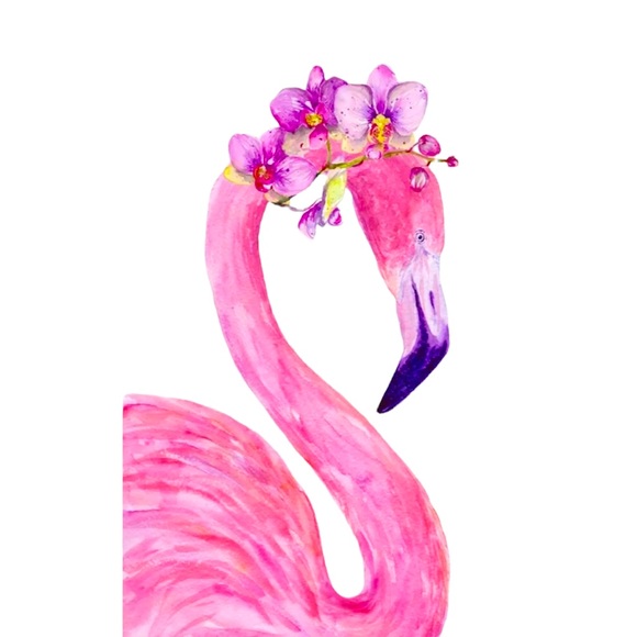 -PRETTY IN PINK FLAMINGOS- Wall Art Print collection Childrens room Decor Gift - Picture 8 of 9